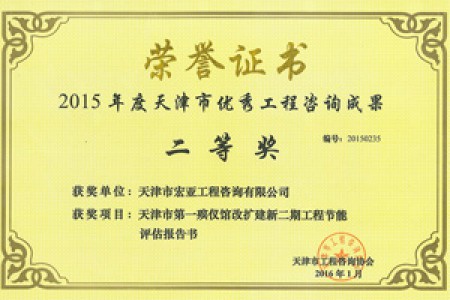 優(yōu)秀咨詢(xún)成果二等獎（2015）